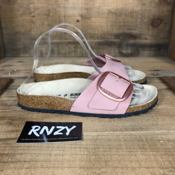 Birkenstock Shoes - Birkenstock Madrid Pink Leather Buckle Sandals